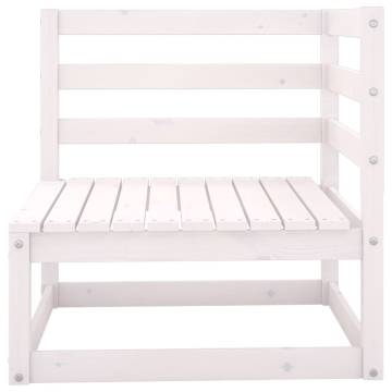 Garden 2-Seater Sofa - White Solid Pinewood | HipoMarket UK