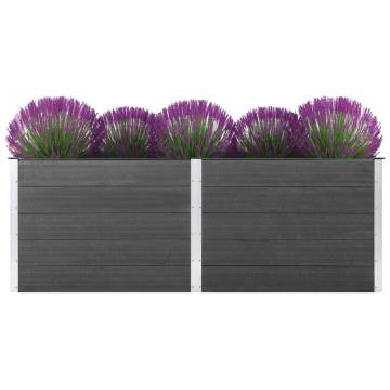 Garden Raised Bed 250x50x91 cm - Durable WPC Grey Planter