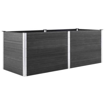 Garden Raised Bed 250x50x91 cm - Durable WPC Grey Planter