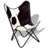 Butterfly Chair - Black & White Cowhide Leather | Hipomarket