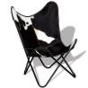 Butterfly Chair - Black & White Cowhide Leather | Hipomarket