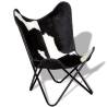 Butterfly Chair - Black & White Cowhide Leather | Hipomarket