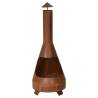 ProGarden Charming Fireplace with Chimney - 118 cm Rust
