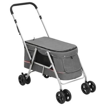 Folding Dog Stroller - Grey 100x49x96 cm | HipoMarket