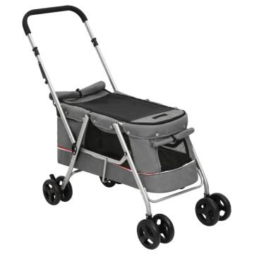 Folding Dog Stroller - Grey 100x49x96 cm | HipoMarket