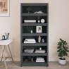 Book Cabinet Grey 80x35x183 cm Solid Wood Pine Colour grey Quantity in Package 1 Height 183 cm Width 80 cm 