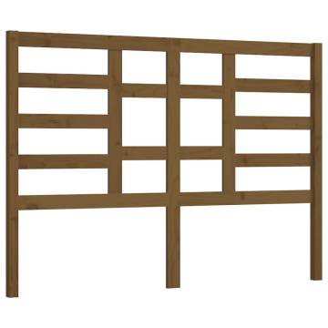 Stylish Honey Brown Bed Headboard - Solid Pine Wood 166x4x104 cm