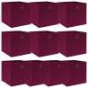 Storage Boxes 10 pcs Dark Red 32x32x32 cm Fabric Colour dark red without lids Quantity in Package 10 Number of 1 