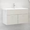 Sink Cabinet High Gloss White 80x38.5x46 cm Engineered Wood Colour high gloss white Size 80 x 38.5 x 46 cm Number of 1 Number of Pieces 