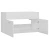 High Gloss White Sink Cabinet - 80x38.5x46 cm | HipoMarket