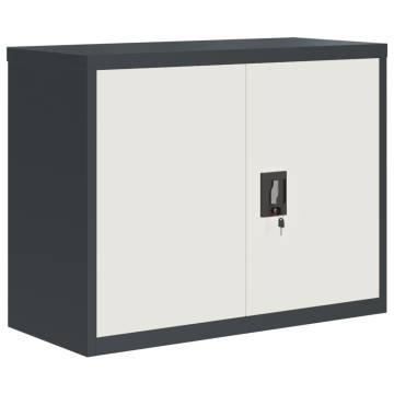 File Cabinet Anthracite & White 90x40x70 cm - Durable Steel