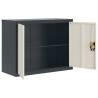 File Cabinet Anthracite & White 90x40x70 cm - Durable Steel