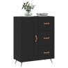 Elegant Black Sideboard - 69.5x34x90 cm Engineered Wood