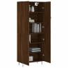 Stylish Highboard Brown Oak - Engineered Wood Storage 69.5x34x180cm