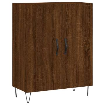 Stylish Highboard Brown Oak - Engineered Wood Storage 69.5x34x180cm