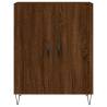 Stylish Highboard Brown Oak - Engineered Wood Storage 69.5x34x180cm