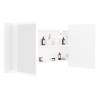 LED Bathroom Mirror Cabinet White 90x12x45 cm | Hipomarket