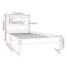 White Solid Wood Bed Frame 90x190 cm - Stylish & Sturdy Design