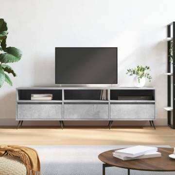 Concrete Grey TV Cabinet 150x30 cm | Stylish & Durable