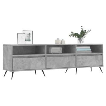 Concrete Grey TV Cabinet 150x30 cm | Stylish & Durable