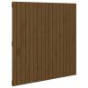 Elegant Honey Brown Wall Headboard - Solid Pine Wood Design