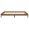 LED Bed Frame Honey Brown 160x200 cm - Solid Wood Design