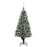 Pre-lit 210 cm Artificial Christmas Tree with Ball Set & Pine Cones