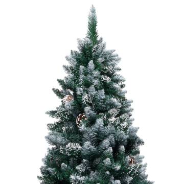 Pre-lit 210 cm Artificial Christmas Tree with Ball Set & Pine Cones