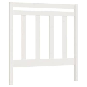 Stylish White Bed Headboard - Solid Pine Wood 95x4x100 cm