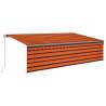 Manual Retractable Awning 5x3m Orange & Brown - Hipomarket