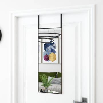 Door Mirror Black 30x80 cm | Stylish & Space-Saving Design