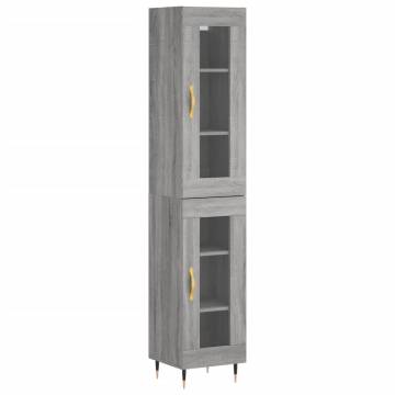 Stylish Highboard Grey Sonoma - 180 cm Engineered Wood