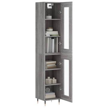 Stylish Highboard Grey Sonoma - 180 cm Engineered Wood