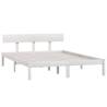 White Solid Pine Bed Frame 140x190 cm - Hipomarket UK