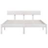 White Solid Pine Bed Frame 140x190 cm - Hipomarket UK