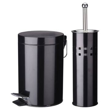 Excellent Houseware 2-Piece Bathroom Set - Stainless Steel Black