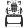 Rocking Bench 84 cm Black Steel | Stylish Outdoor Seating