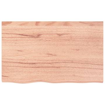 Light Brown Bathroom Countertop - 80x50 cm Solid Wood