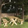 Garden Table 160x73x70 cm - Durable Impregnated Pinewood