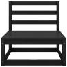 3 Piece Garden Lounge Set in Black Solid Pinewood