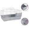 Small Animal Cage Grey 80x45x39 cm Polypropylene and Metal Size 80 x 45 x 39 cm 