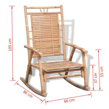 Rocking Chair Bamboo - Stylish & Durable for Indoor & Outdoor