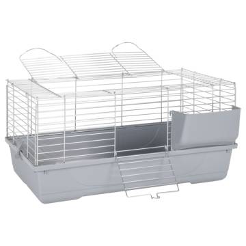 Small Animal Cage Grey 80x45x39 cm - Durable & Secure Home