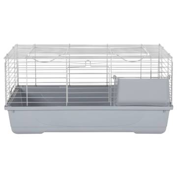 Small Animal Cage Grey 80x45x39 cm - Durable & Secure Home