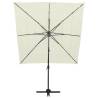 4-Tier Parasol with Aluminium Pole - Sand 250x250 cm