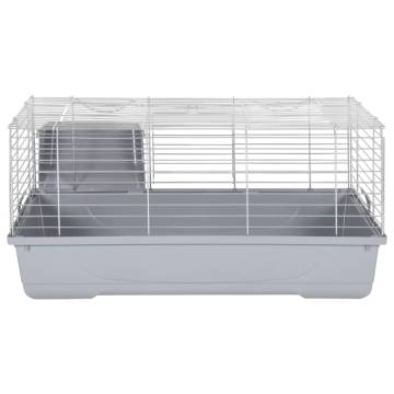 Small Animal Cage Grey 80x45x39 cm - Durable & Secure Home