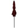 3-Tier Parasol with Aluminium Pole - Bordeaux Red 2x2 m