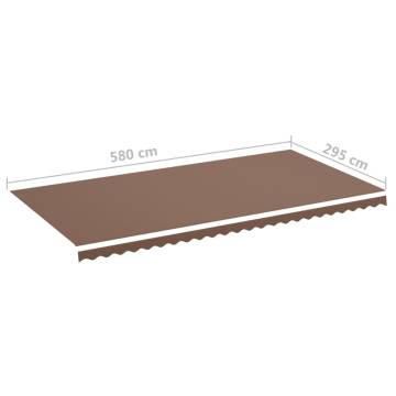 Replacement Awning Fabric Brown 6x3m - Hipomarket UK