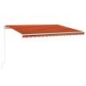 Manual Retractable Awning 400x350 cm - Orange & Brown | HipoMarket