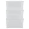 Plastic Storage Boxes 3 pcs 10 L Stackable | HipoMarket UK